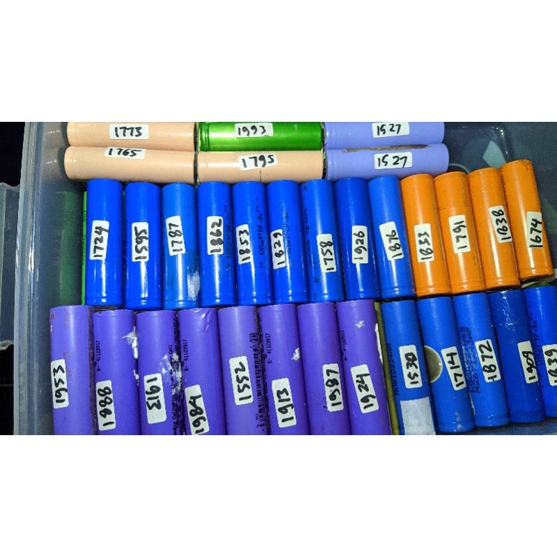 Batre Copotan Laptop Bekas Baterai Litium 18650 Real Kapasitas, Sudah Melalui Cek Liitokala Baterai 