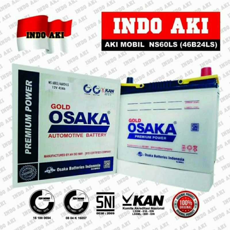 AKI MOBIL NS60LS 46B24LS Yaris Vios Innova CRV HRV Civic Accord (OSAKA NS60LS)