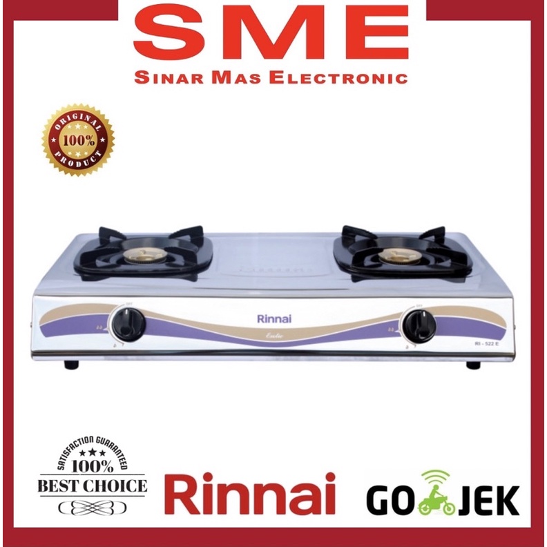 Kompor Rinnai 2 tungku STAINLESS