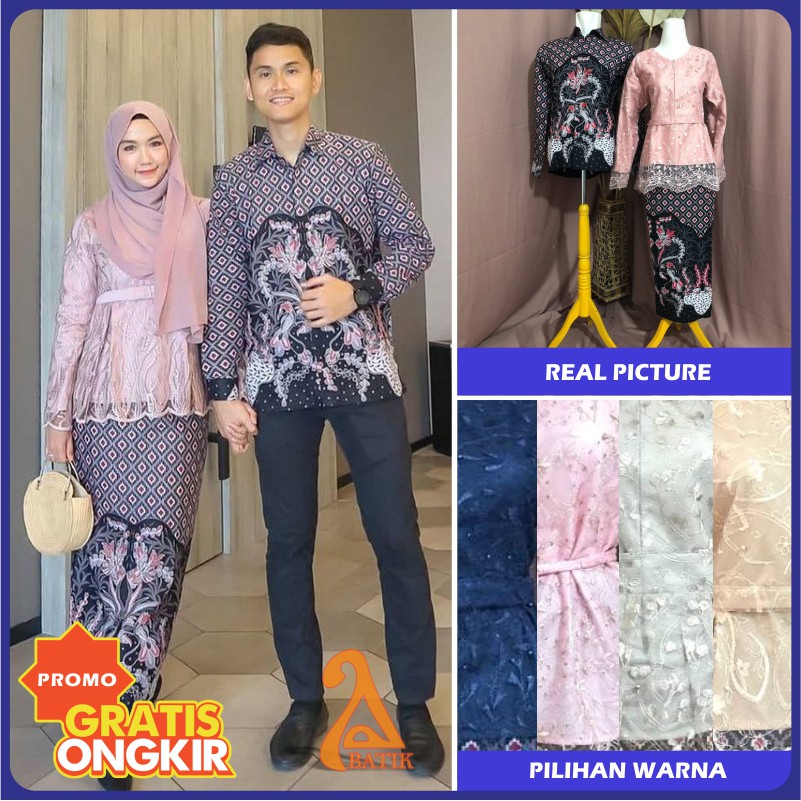 KEBAYA COUPLE SEMI PRANCIS Katun BAHAN KEBAYA SEMI FRANCE ...