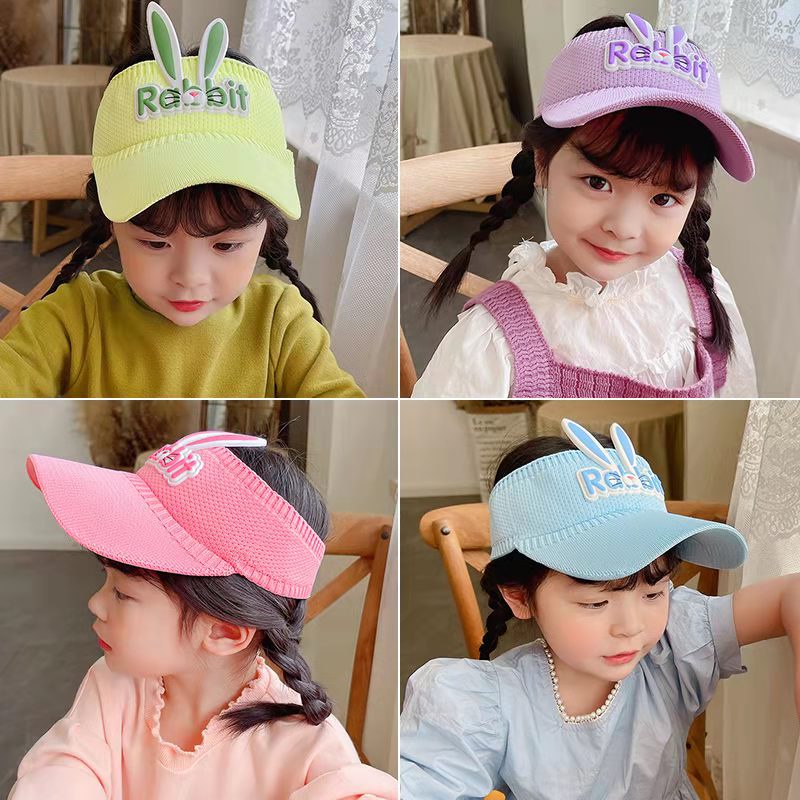 (Hello Girl)MZ12 TOPI ANAK RAJUT VISOR PANTAI SUNSHADE MOTIF KARTUN ANTI UV LUCU ANAK LAKI PEREMPUAN IMPORT