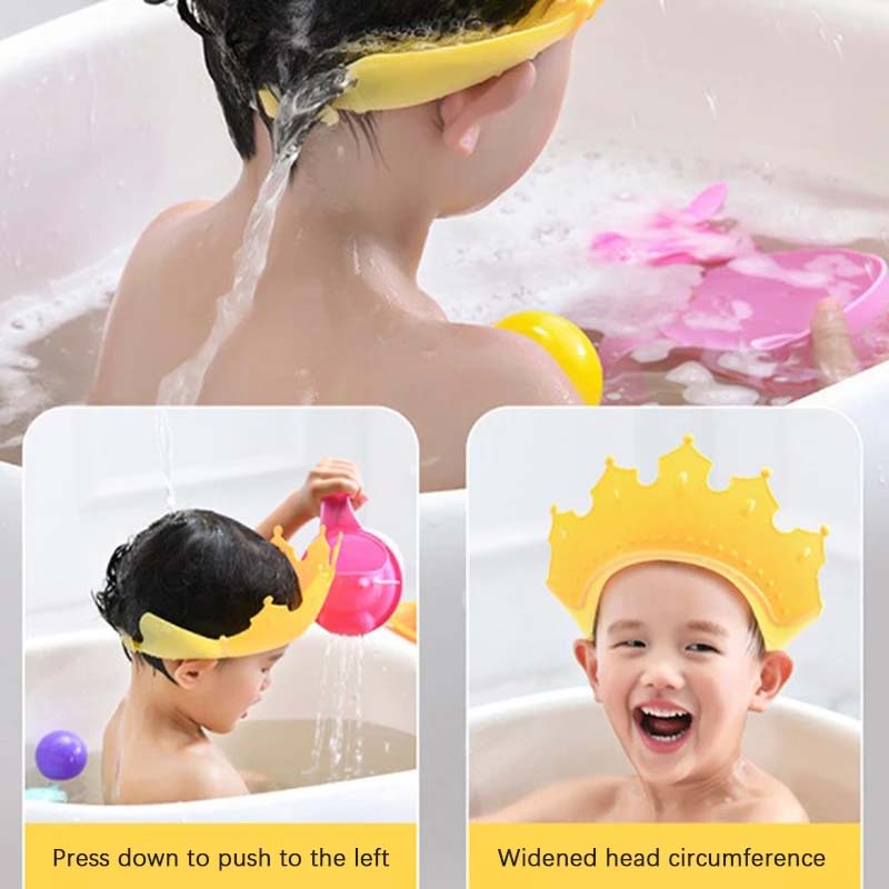 Topi Pelindung Telinga Bayi / Anak Adjustable Untuk Keramas