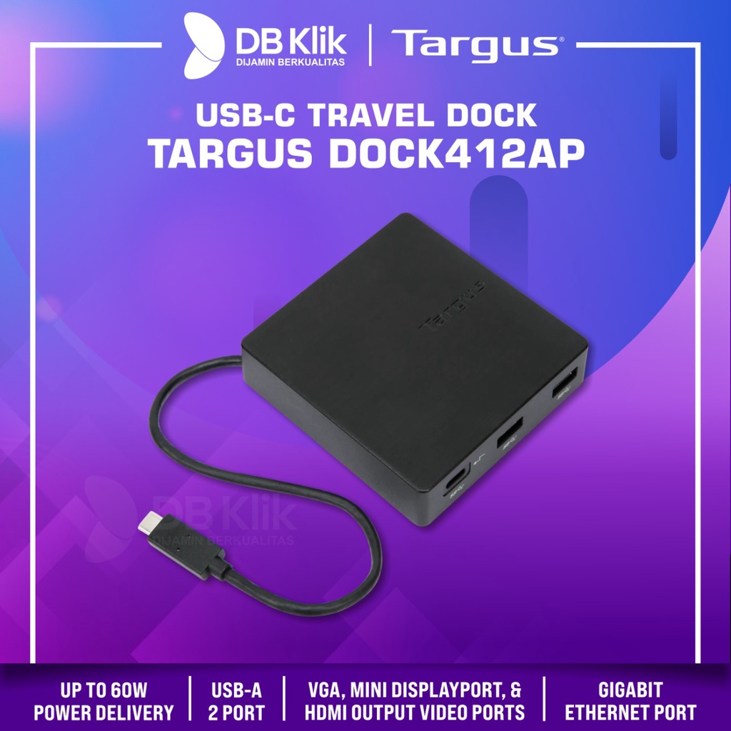 Docking Travel Targus DOCK412AP USB-C to VGA HDMI RJ45 PD