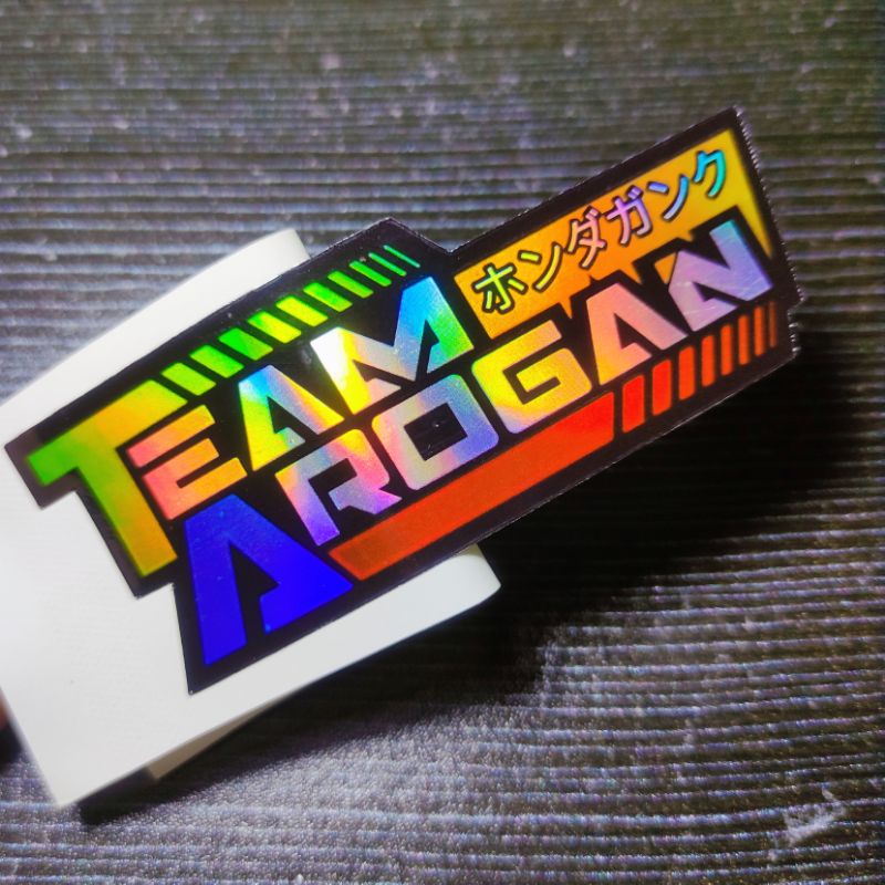 stiker team arogan new