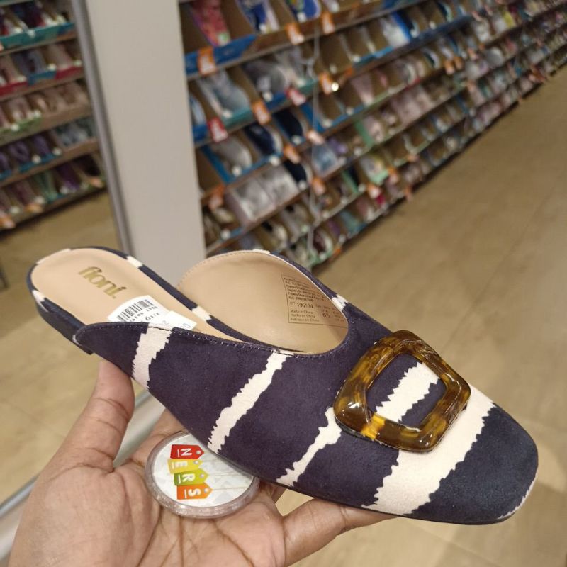 PAYLESS FLATSHOES - HARDWARE MULE PRINT 196194 BY FIONI