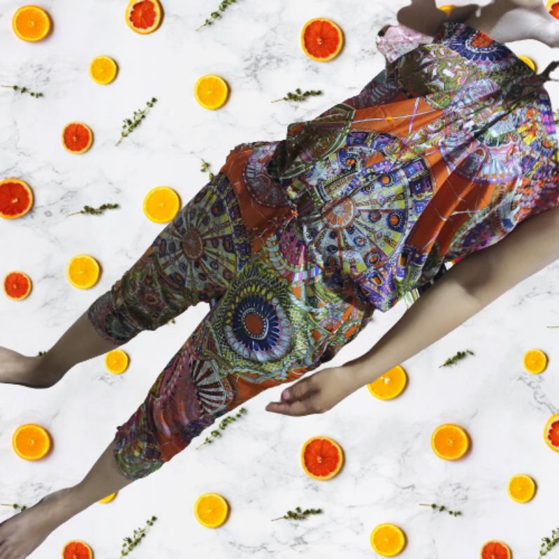 Jumpsuit Baju Pantai Motif Bunga Berkualitas Import