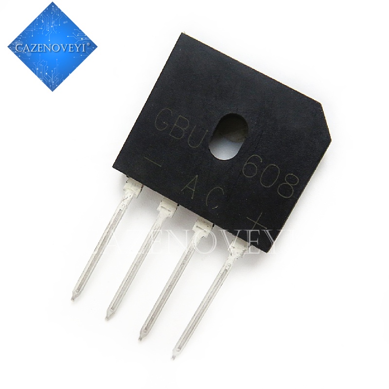 5pcs Ic Gbu608 Gbu 608 Zip-4 6a 800v Bridge Rectifier