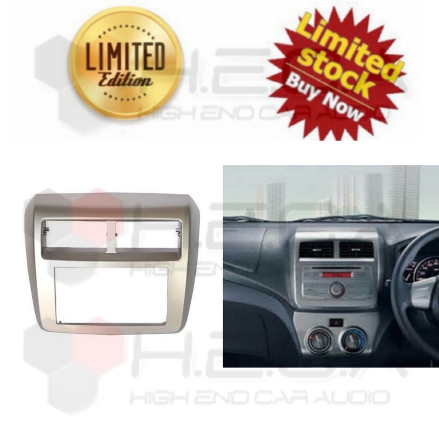 Frame OEM Head Unit Double Din Tape Mobil Audio For DAIHATSU AGYA / TOYOTA AYLA