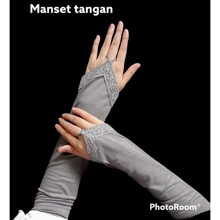 MANSET TANGAN RENDA JARI TENGAH /HANDSOCK JARI TENGAH