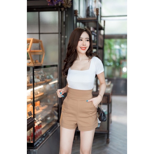 CELANA PENDEK HIGH WAIST TON BEWRY POLOS IMPORT BANGKOK/HOTPANT BANGKOK BESTSELLER (CLBRY015)