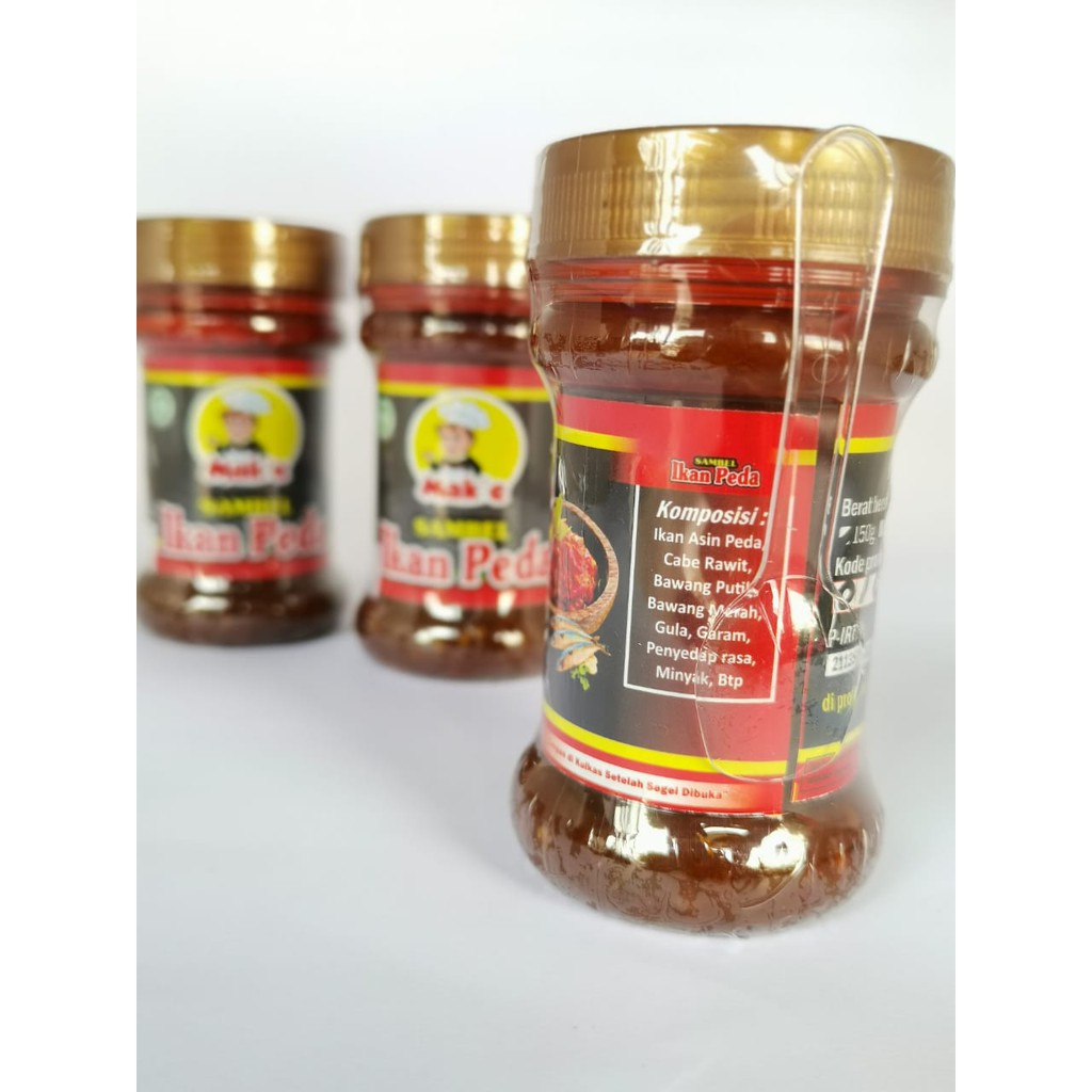 

Fulanmart Sambal Ikan Pedo Peda Siap Saji Merk Mak'e Kemasan 150 Gram