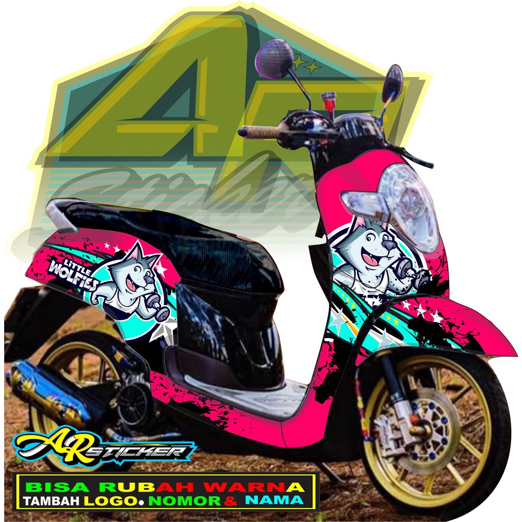 Decal scoopy Decal Scoopy full body Full Blok Decal Scopy Dekal New Fi 2017 2018 2019 2020 PINK