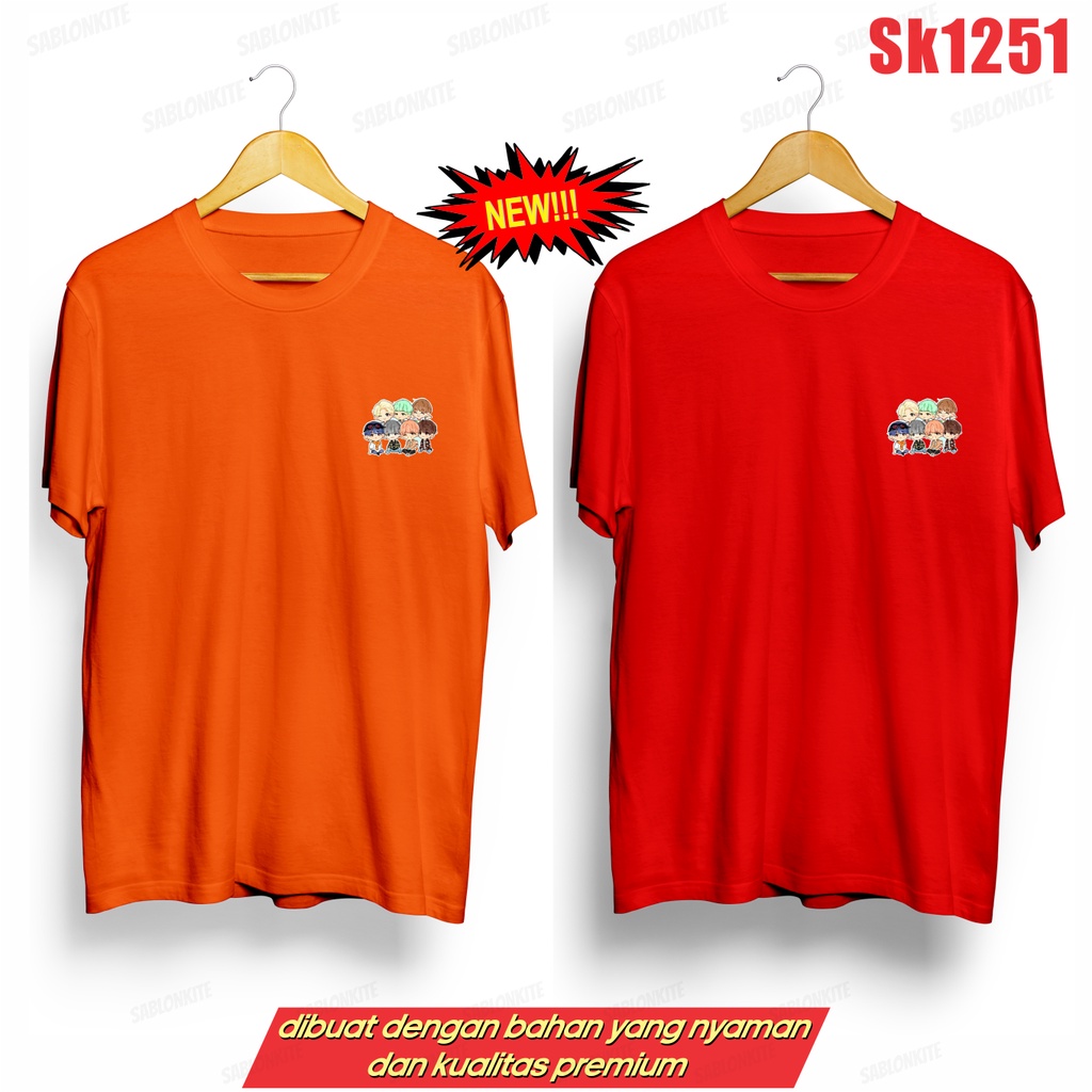 MURAH!!! KAOS KPOP CARTOON LOGO KECIL SK1251 UNISEX ADA KAOS ANAK