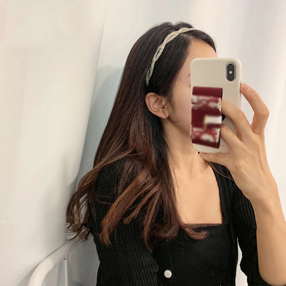 Bando Rambut Model Kepang Gaya Korea Anti Slip Untuk Wanita