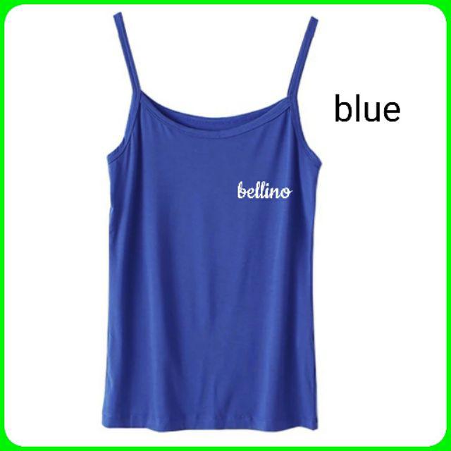Tanktop Tali Wanita Fit to XL Viorano Supersoft Camisol Tali Kecil Lembut Singlet Cewek Allsize-Biru elektrik