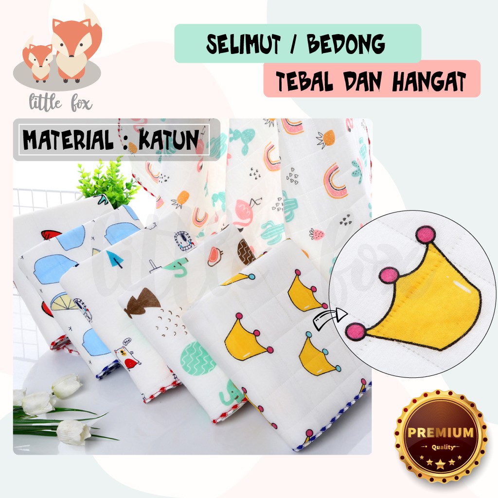 [ IMPORT] Bedong Bayi / Selimut Katun Bayi Hangat / Newborn Blanket Baby Halus 100% Katun