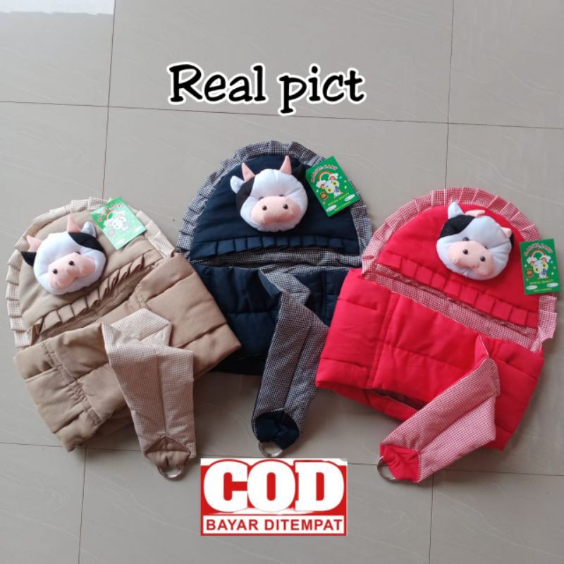 Gendongan Bayi Samping Topi Boneka SAPI