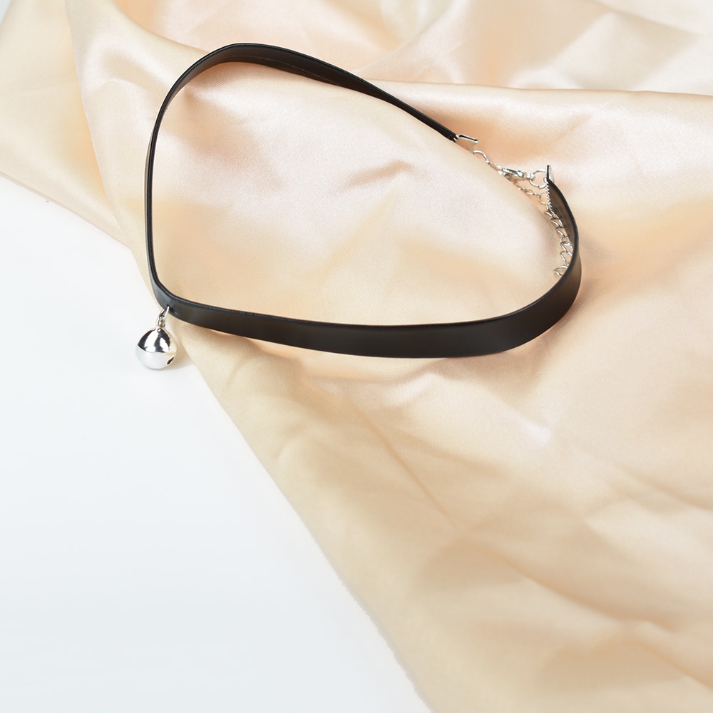 Kalung Choker Handmade Bahan Kulit Warna Hitam Gaya Gothic Punk Untuk Wanita