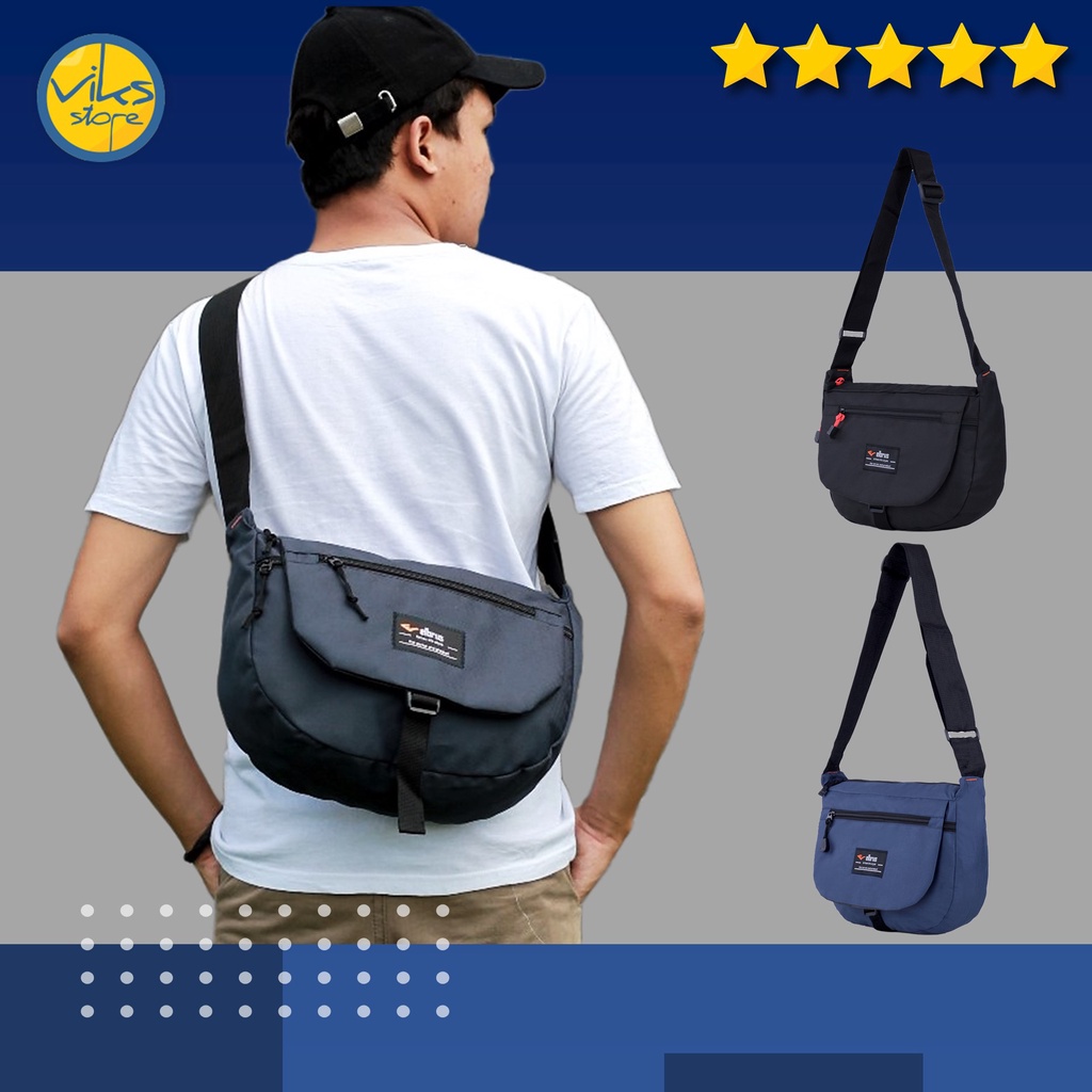 Tas Selempang Pria Cowok Elbrus Original Slingbag Tas Kerja Kuliah Sekolah Simple Ukuran Size Sedang