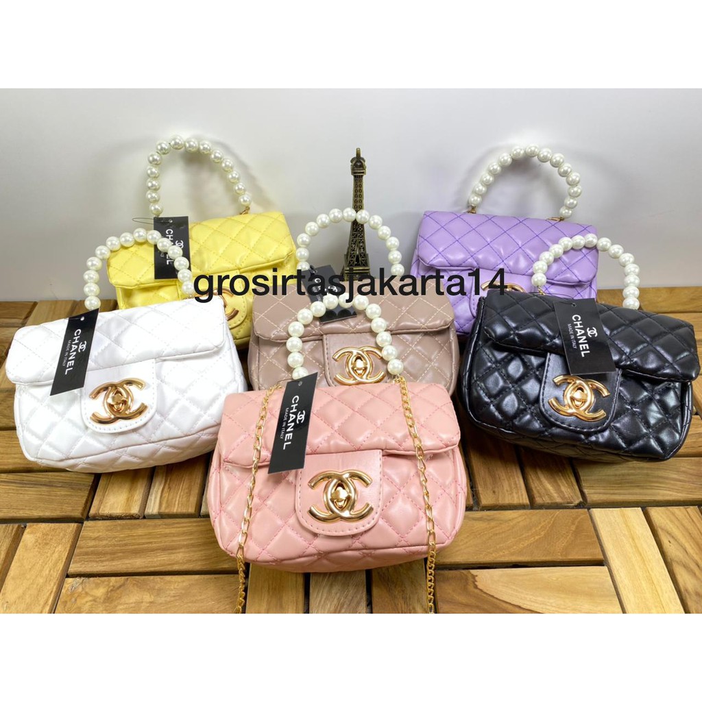 TAS SELEMPANG WANITA BABY SLING KIDS MAXI MINI CH &amp; HANDLE TOP MUTIARA TERBARU