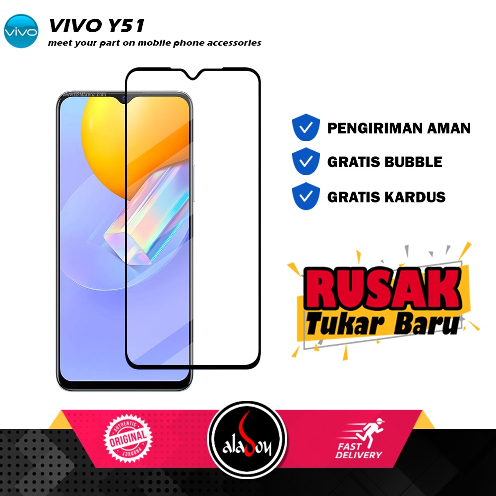 Tempered Glass VIVO Y51 2020 Anti Gores Layar Screen Protector