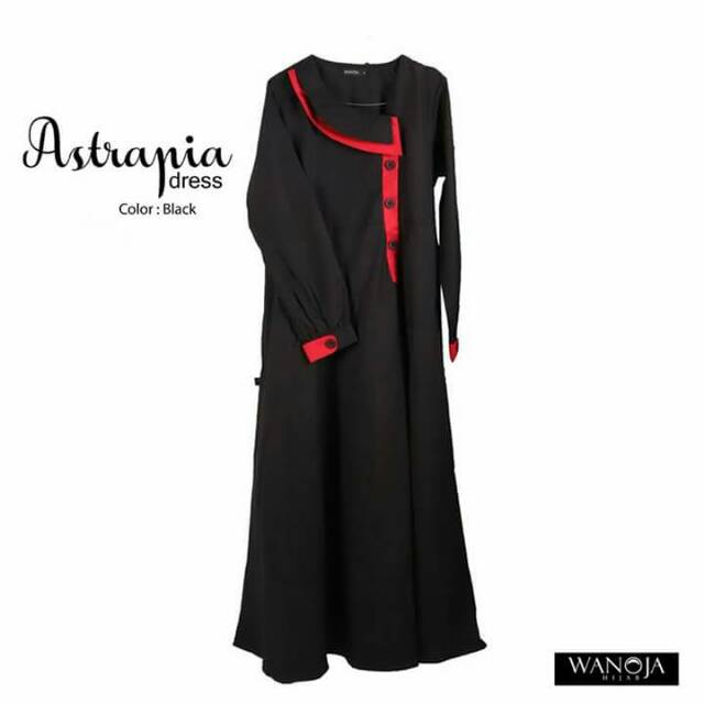 Gamis toyobo syari ASTRAPIA wanoja hijab busui bumil friendly dress polos