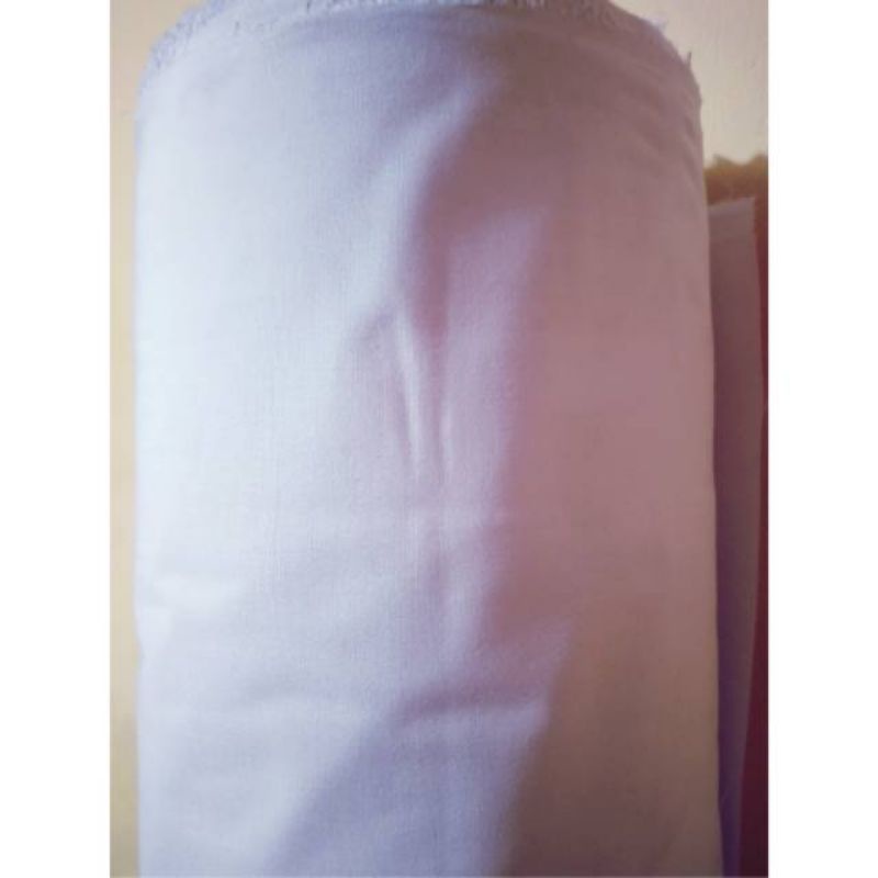 Per Roll Kain Bahan Katun KTSM Putih Atasan/Kemeja Seragam Sekolah TK SD SMP SMA Kerja