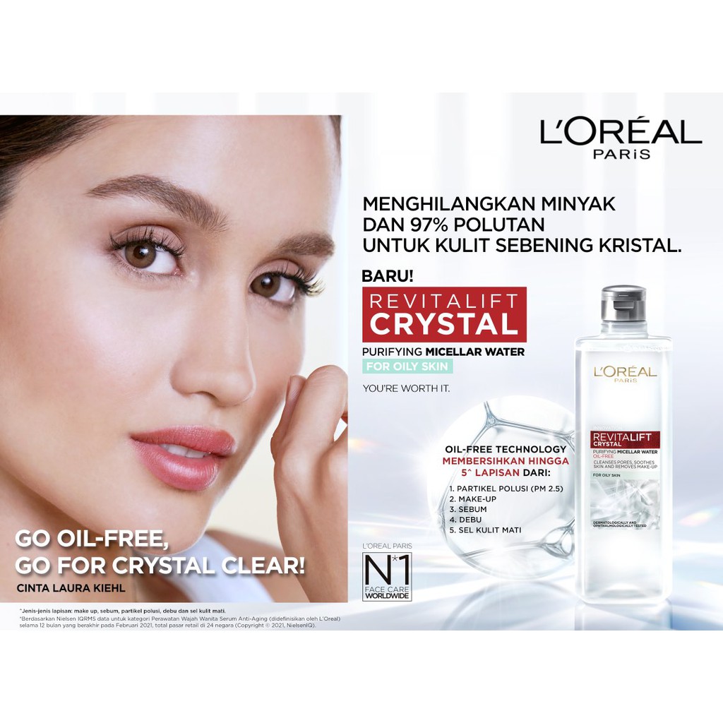 Star Loreal L Oreal Revitalift Crystal Micellar Water 400ml Pembersih Wajah Shopee Indonesia