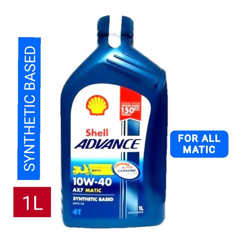 OLI SHELL ADVANCE AX7 MATIC 10W-40 1L  (100% ORIGINAL) FOR ALL MATIC