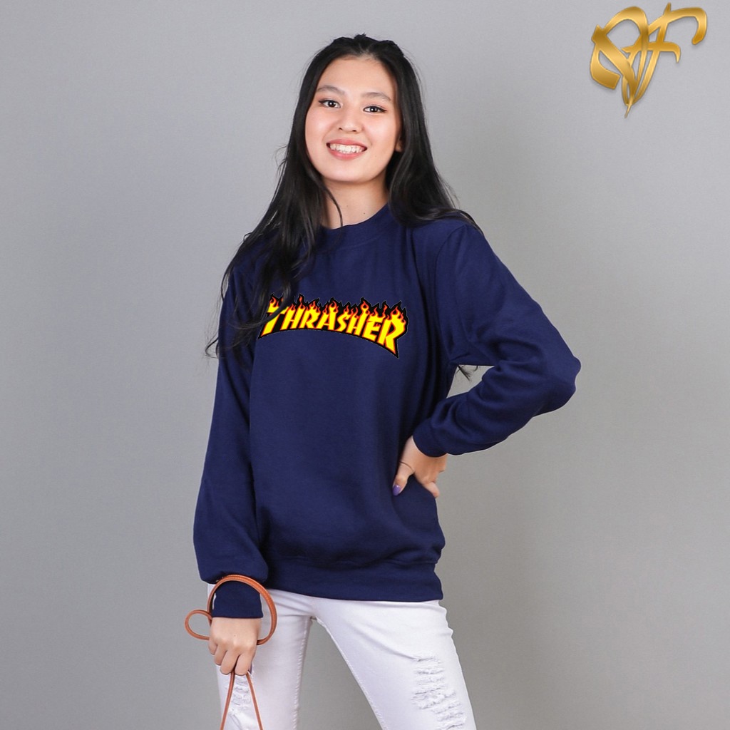 🅳🅵 Sweater Thrasher Iconic | Sweater Wanita &amp; Pria Hits | Dhea Fashion