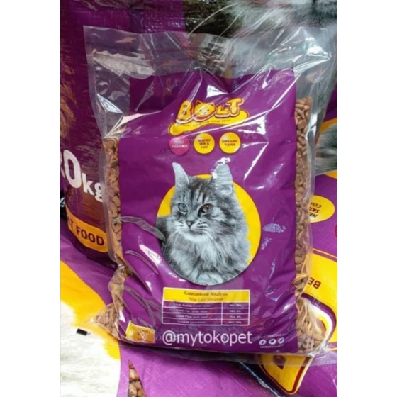 Bolt 1kg/Makanan Kucing kering//Bolt 1kg