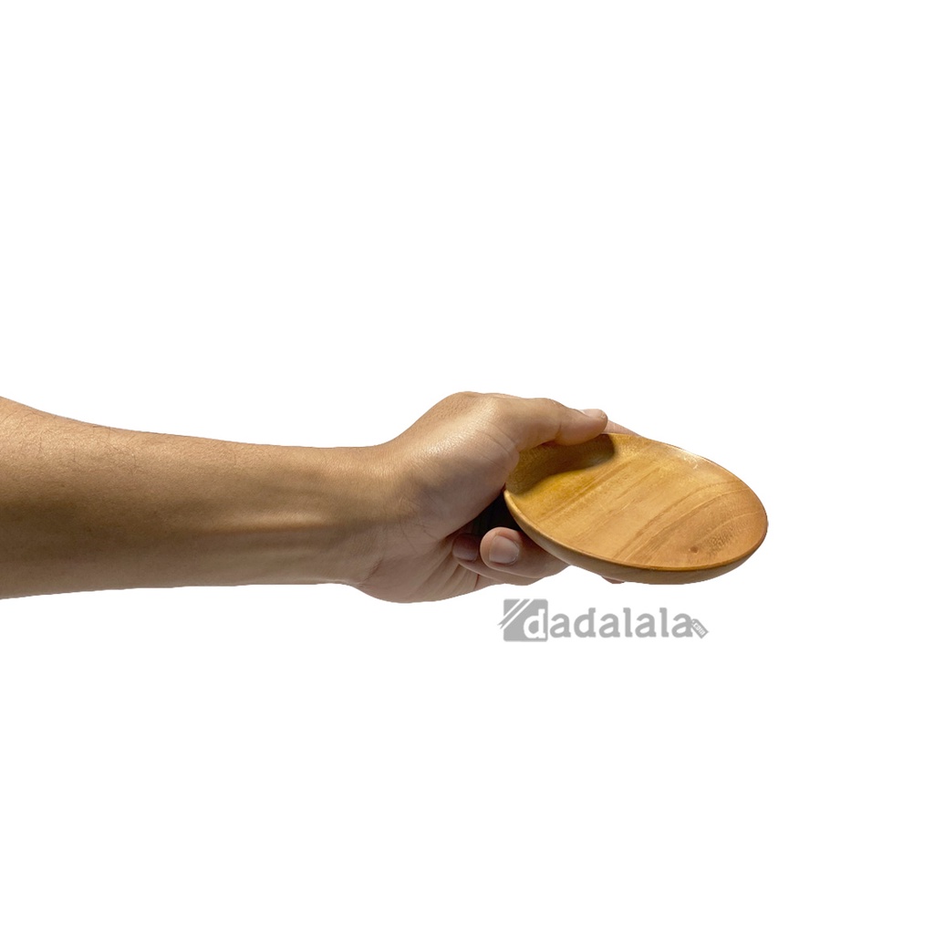 DADALALA Lepek Gelas Kayu / Alas Cangkir Aesthetic Bahan Kayu Mahoni Diameter 11 Cm
