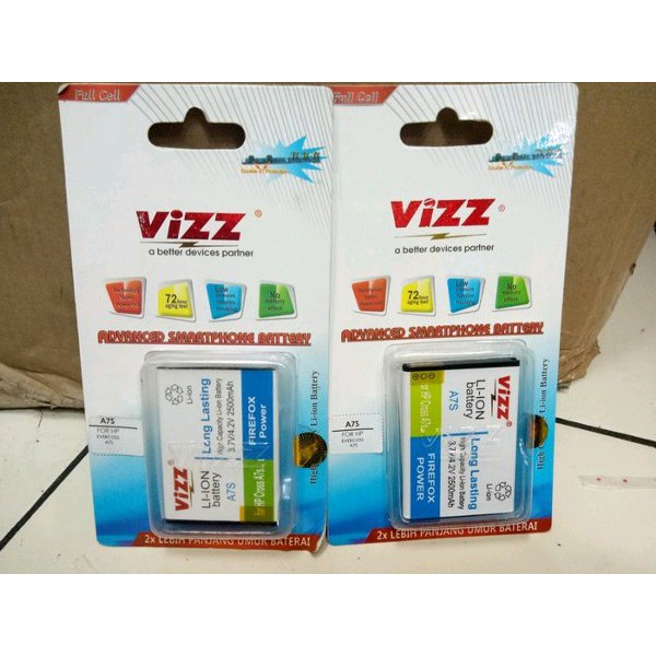 Battery Batre Baterai Vizz Evercoss A7S Double Power Original