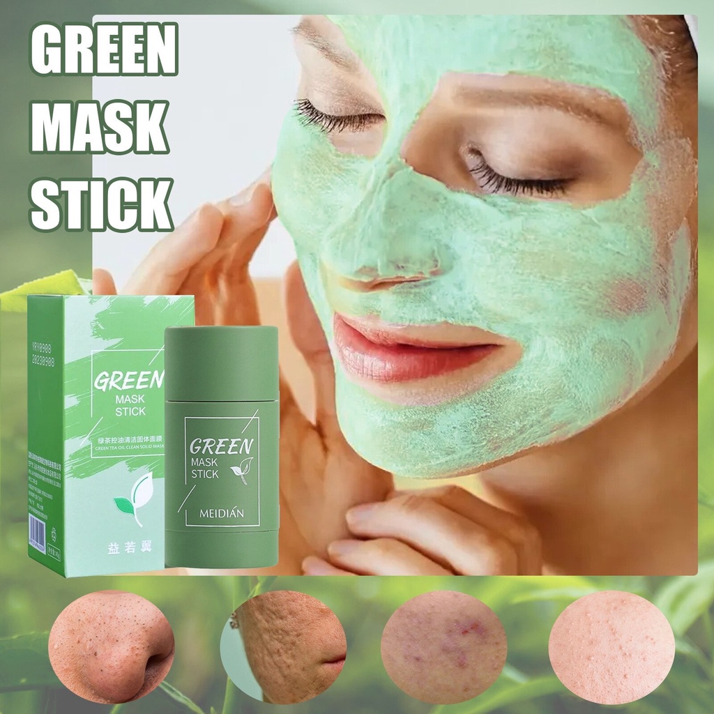 Masker Stick Wajah Masker/ Median Masker Stik Green Tea &amp; Terong - Green Stick Mask Meidian