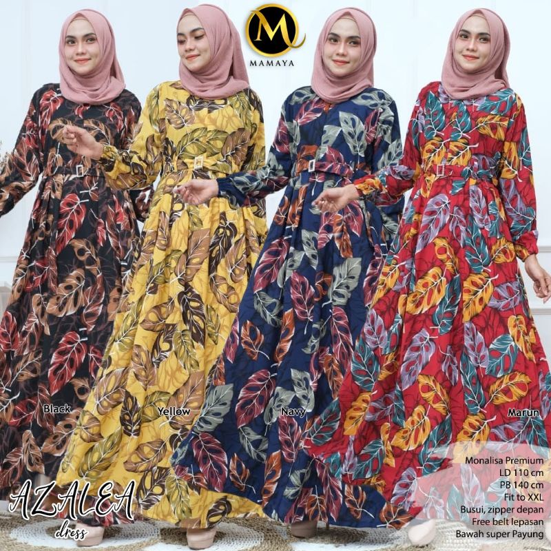 Gamis Monalisa Motif Bunga LD 110
