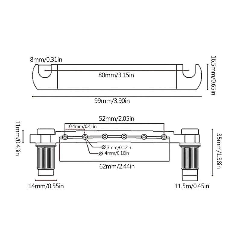 Saddle Tune O-Matic 6 Senar Untuk Gitar Elektrik LP Les