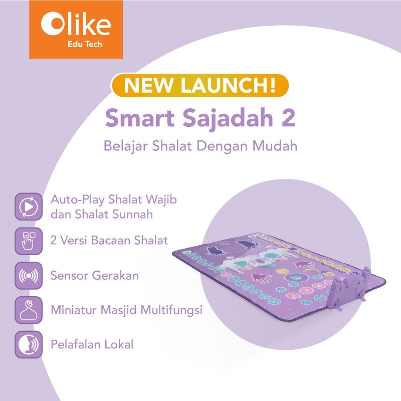 OLIKE SMART SAJADAH 2 &amp; 1 KIDS / SAJADAH ANAK PINTAR