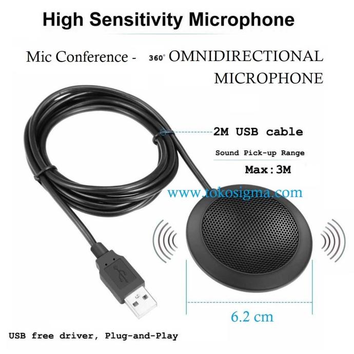 Microphone Usb Talk 02 Mic 360 Omnidirectional Conference Zoom Webinar