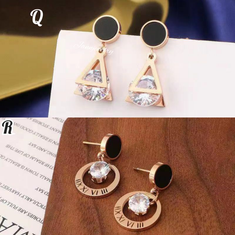 Anting titanium asli anti karat tidak alergi AP-2