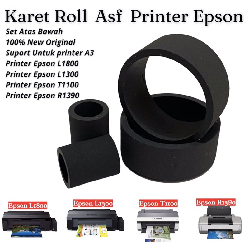 Jual Karet Roller Asf Epson 1390 R1390 T1100 R2000 L1300 L1800 Original Baru Shopee Indonesia 9656