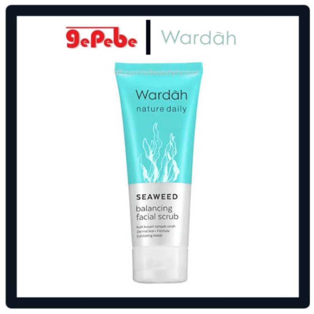 Wardah Nature Daily Seaweed Balancing Facial Scrub 60ml