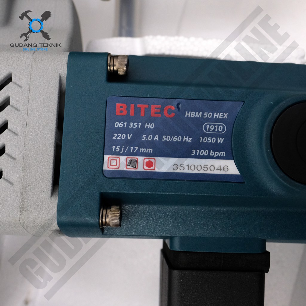 Mesin Bobok Tembok Beton Bitec HBM 50 HEX - Demolition Hammer Bitec HBM50HEX