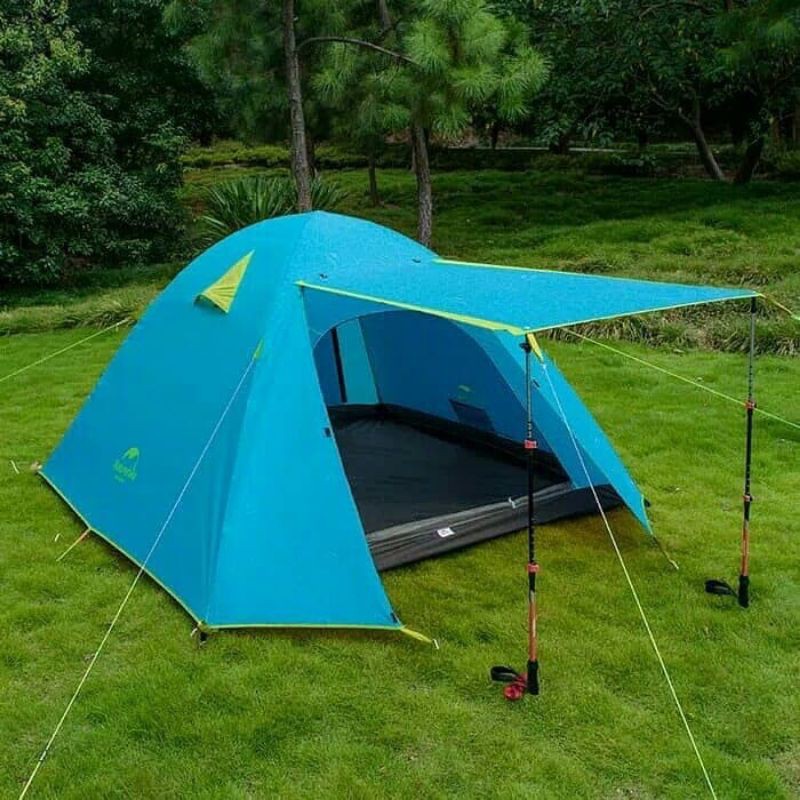 Tenda Camping Naturehike 4P Tenda Dome Hiking Tenda Ultralight Double Layer Outdoor
