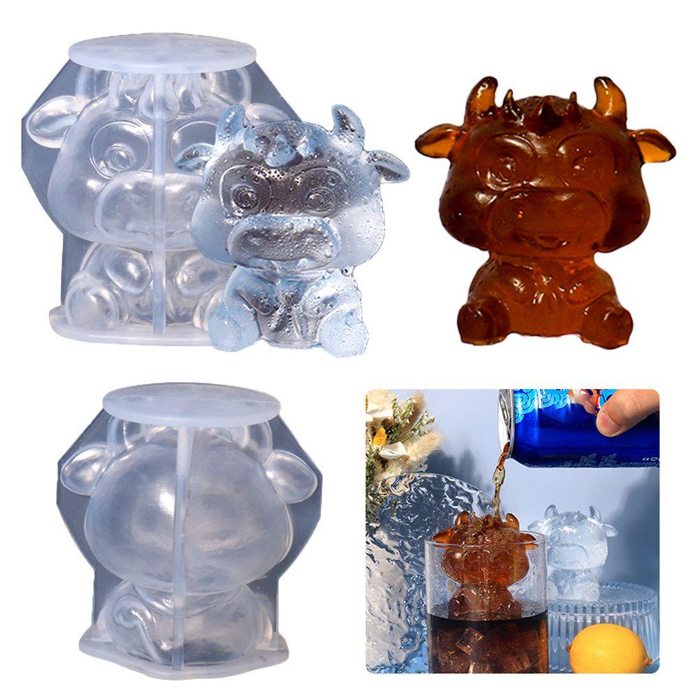 Solighter Sapi Lucu Es Batu Perhiasan Alat Seni Dekorasi Cetakan Kue Epoxy Resin Silicone Mold