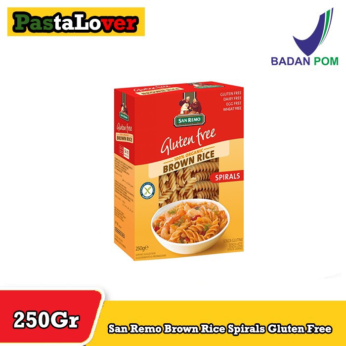 

San Remo Brown Rice Spirals Gluten Free 250 Gr