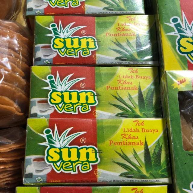 

Teh lidah buaya pontianak/ aloe vera tea bag merk isun harga 22 k aja isi 25 bag