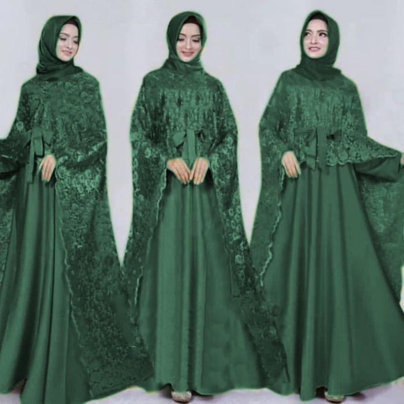 NB - Gamis Brukat Terbaru2021mewah | Baju Pesta Wanita Muslim Kondangan Brukat Mewah Elegan Gaun Muslimah Terbaru 2021 2020