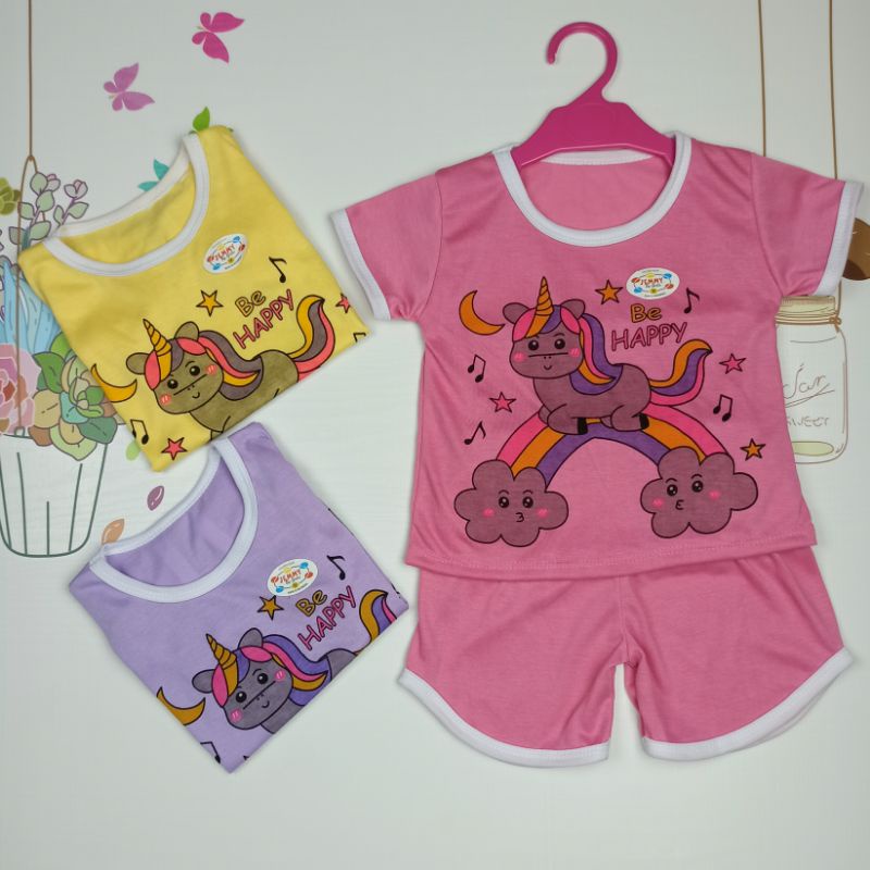 [Ss-7031b] Setelan Anak Chupa Chups / Baju Retro / Pakaian Anak Perempuan / Baju Bermain / Play Suit