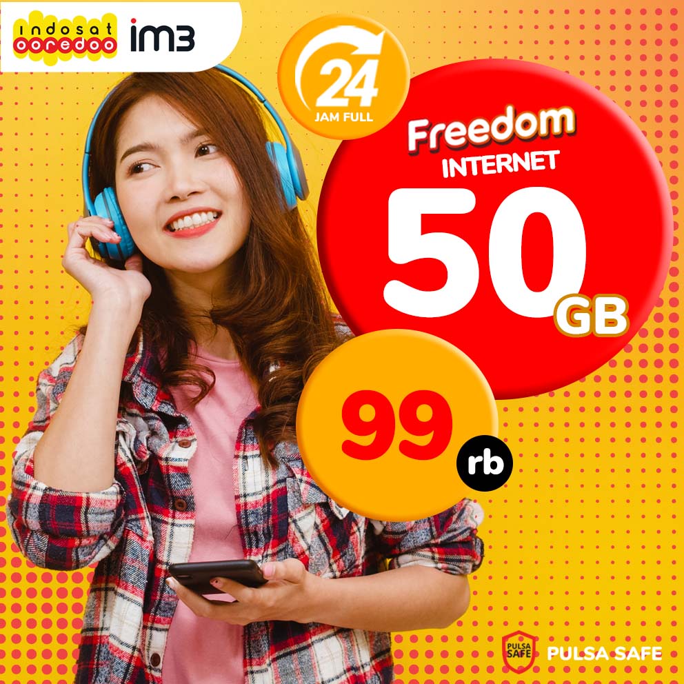 [MURAH] KUOTA IM3 INDOSAT - FREEDOM INTERNET 50GB 24 JAM