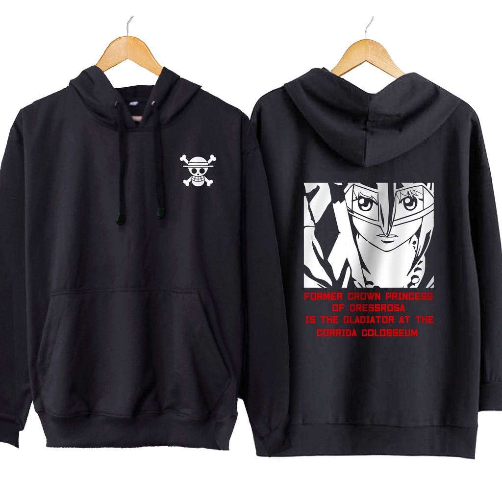 Jaket hoodie jumper anime REBECCA GLADIATOR - ONE PIECE material cotton fleece